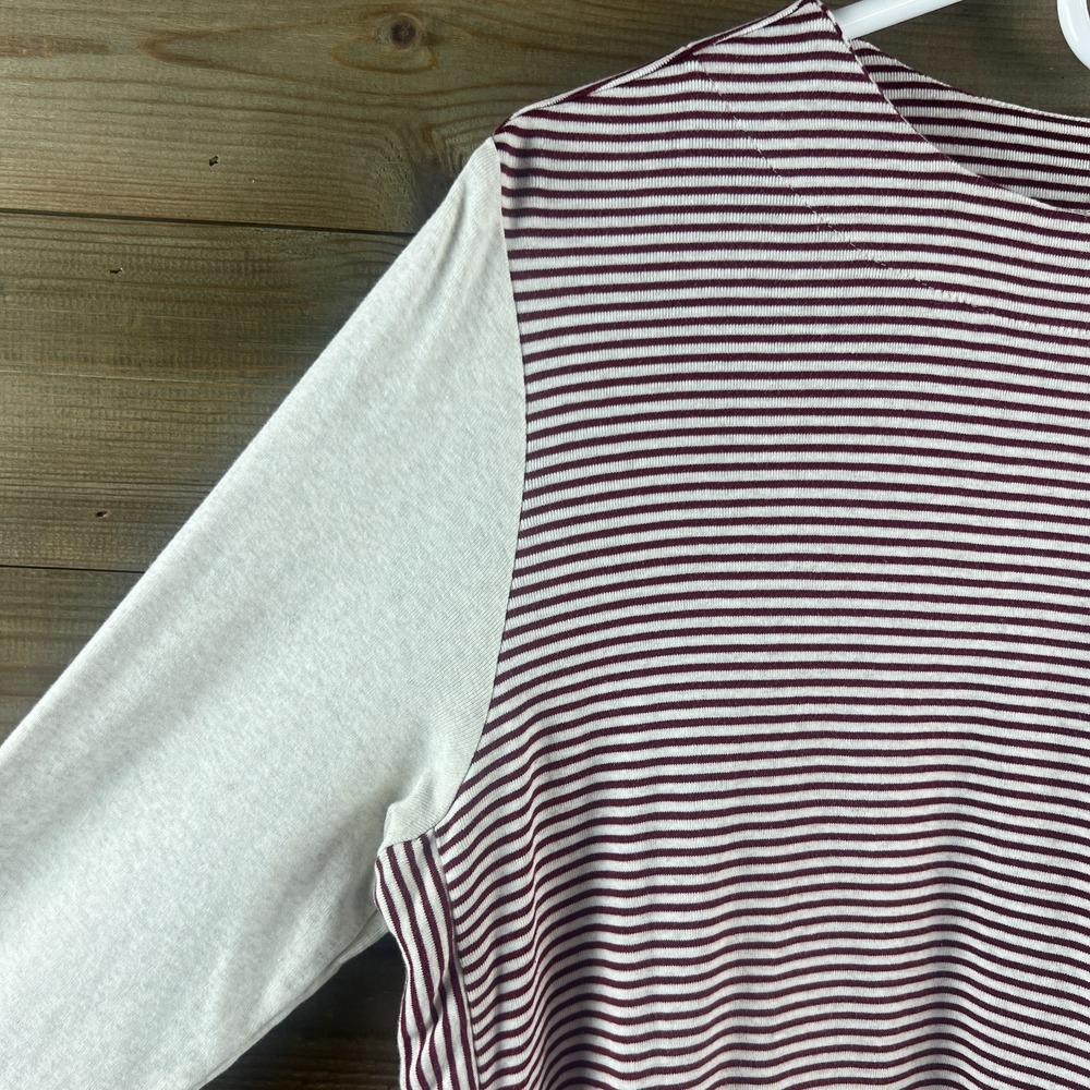 J Jill Womens Shirt Perfect Pima Striped A-line Top Nautical Preppy Size Medium - Picture 4 of 7